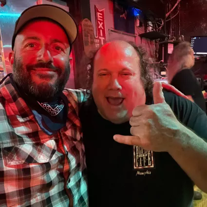 New Friend Keith. Bartender & entertainer at Blues City Cafe on Beale St, Memphis