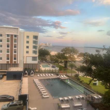 Hotel View of Gulf Coast. Biloxi, Mississippi