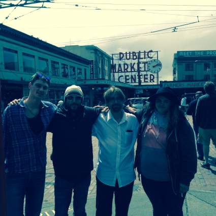 Fish Market photo opp. With Landon, Darren, Jeremiah & Michelle.