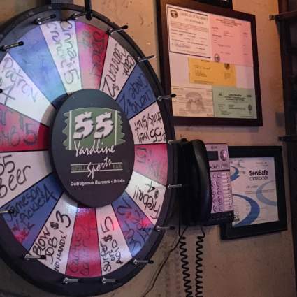 Try Your Luck. Spin for a drink special in San Marcos, CA.